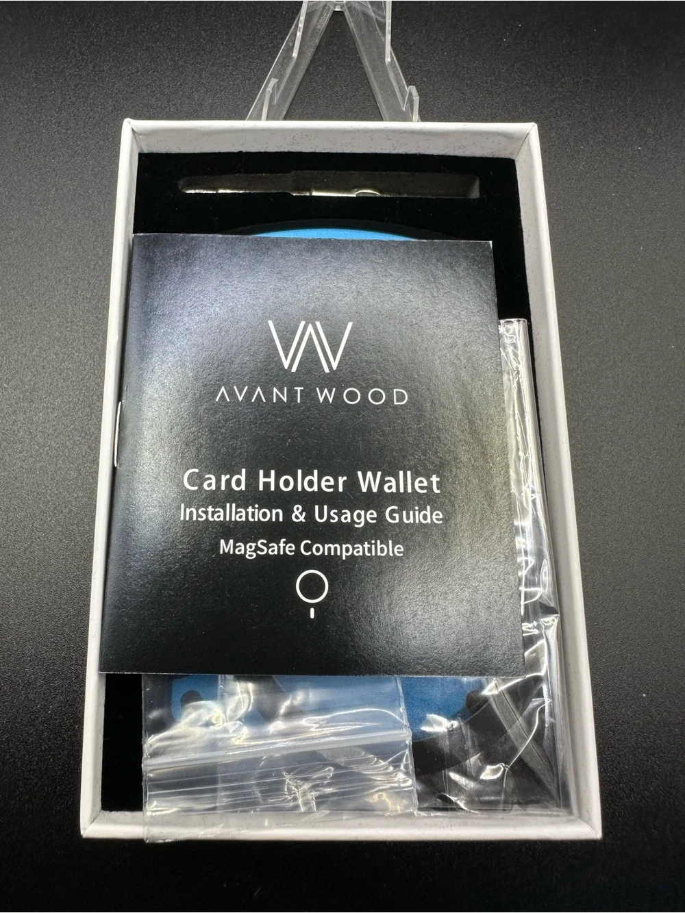 NEW Avantwood Mag Safe Blue Slim Wallet & Money Clip -RFID Blocking